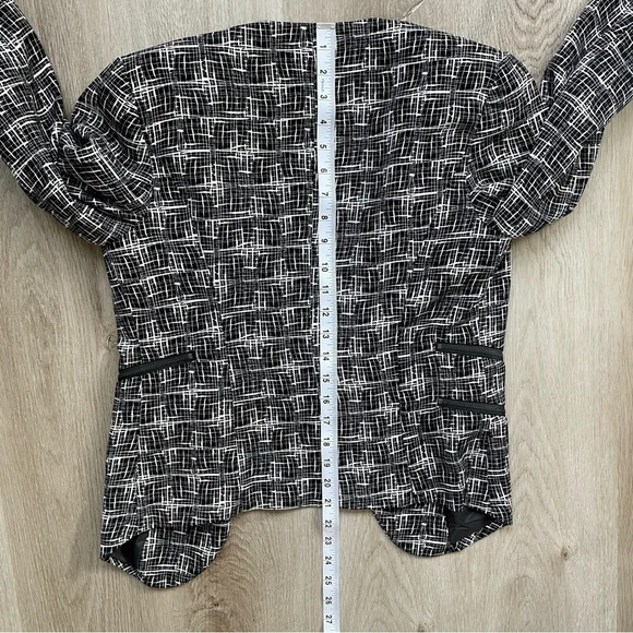 Halogen (Nordstrom) Black and White Open Front Blazer, Women’s Small - Picture 8 of 8